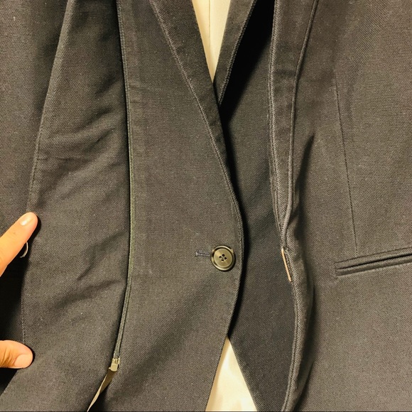 Veronica Beard Removable Collar Navy Blue Blazer - Picture 13 of 16